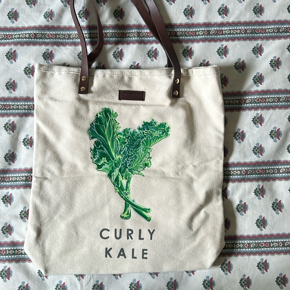 Kale printed tote bag
